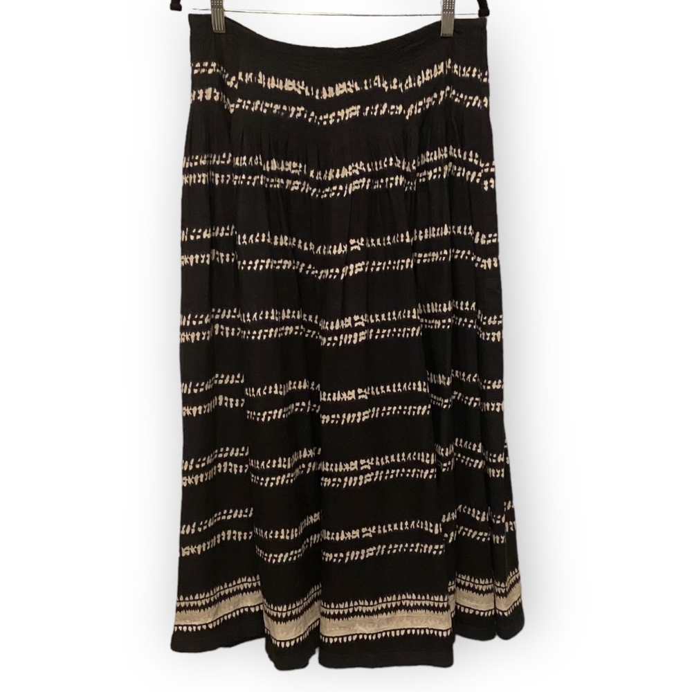 Free People One Navy and White Maxi Skirt Sz 8
